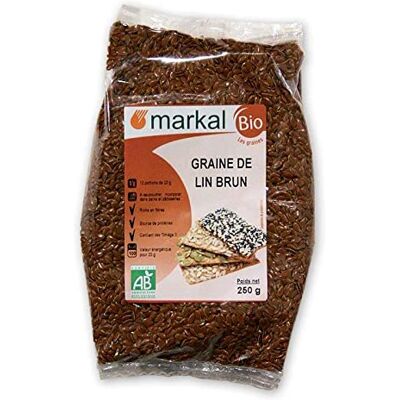 Markal Graines de lin brun 250G Bio - - Publicité Markal Graines de lin brun 250G Bio - - Publicité