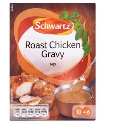 Schwartz Classic Lot de 8 sauces au poulet rôti 26 g - Publicité Schwartz Classic Lot de 8 sauces au poulet rôti 26 g - Publicité