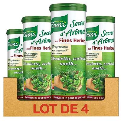 Knorr Secret d'Arômes Fines Herbes 60g Lot de 4 - Publicité Knorr Secret d'Arômes Fines Herbes 60g Lot de 4 - Publicité