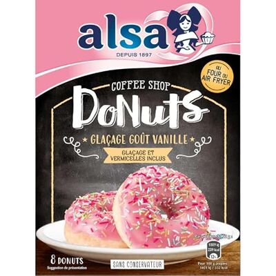 Alsa Préparation Donuts Glaçage Goût Vanille - Publicité Alsa Préparation Donuts Glaçage Goût Vanille - Publicité