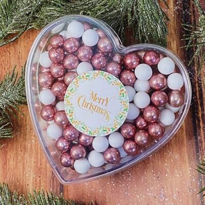 EinsSein Coeur en boules de chocolat Cadeau Joyeux Noël blanc-rose Idée Cadeau Saint-Nicolas, Gourmandise avec Boules de Chocolat Gourmandes Petit Cadeau Festif pour les Fêtes - Publicité EinsSein Coeur en boules de chocolat Cadeau Joyeux Noël blanc-rose Idée Cadeau Saint-Nicolas, Gourmandise avec Boules de Chocolat Gourmandes Petit Cadeau Festif pour les Fêtes - Publicité