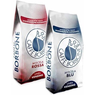 Caffè Borbone Café en grains mélange ROUGE et BLEU 500 gr x 2 - Publicité Caffè Borbone Café en grains mélange ROUGE et BLEU 500 gr x 2 - Publicité