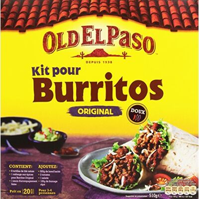 Old El Paso Kit Pour Burritos au Piment Doux 510 g Lot de 5 - Publicité Old El Paso Kit Pour Burritos au Piment Doux 510 g Lot de 5 - Publicité