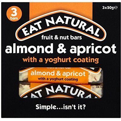 Eat Natural Manger Du Yaourt Recouvert D'Amande Naturel Et Barres D'Abricot (3X50G) - Publicité Eat Natural Manger Du Yaourt Recouvert D'Amande Naturel Et Barres D'Abricot (3X50G) - Publicité
