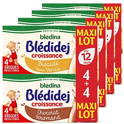 Blédina Blédidej, Céréales bébé Lactées, Dès 12 Mois, Biscuité Saveur Vanille / Chocolat Gourmand, Maxi lot 32x250ml (Lot de 4*8) - Publicité Blédina Blédidej, Céréales bébé Lactées, Dès 12 Mois, Biscuité Saveur Vanille / Chocolat Gourmand, Maxi lot 32x250ml (Lot de 4*8) - Publicité