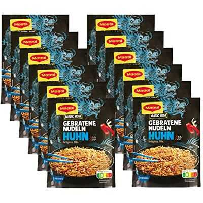 Maggi Asia gebratene Pâtes avec poulet, pack de 12 (12 x 121 g Sachets) - Publicité Maggi Asia gebratene Pâtes avec poulet, pack de 12 (12 x 121 g Sachets) - Publicité