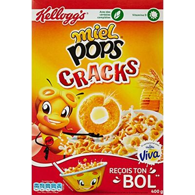 Kellogg's Céréales Miel Pops Cracks 400 g - Publicité Kellogg's Céréales Miel Pops Cracks 400 g - Publicité