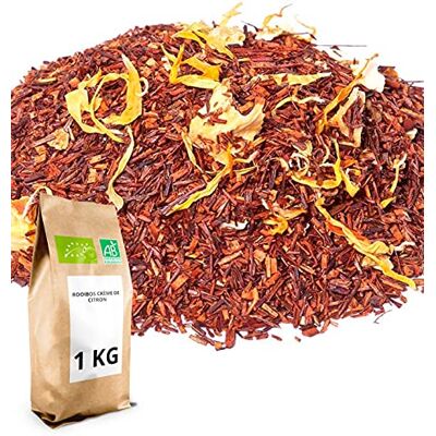 Thés Direct Rooibos Bio crème de Citron 1 kg (400 tasses) Thé en vrac 100% Agriculture Biologique - Publicité Thés Direct Rooibos Bio crème de Citron 1 kg (400 tasses) Thé en vrac 100% Agriculture Biologique - Publicité