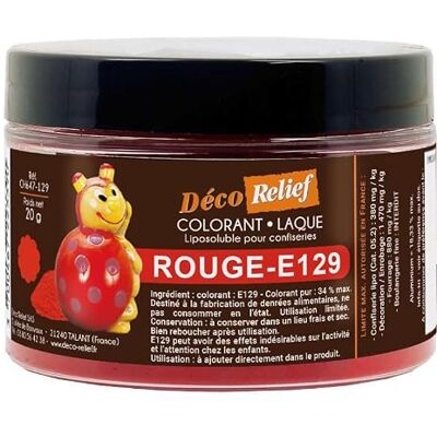 Déco Relief Colorant Soluble Rouge Tomate 20 g Colorant Professionnel pour Confiserie à base de Chocolat, Pâtisserie - Publicité Déco Relief Colorant Soluble Rouge Tomate 20 g Colorant Professionnel pour Confiserie à base de Chocolat, Pâtisserie - Publicité