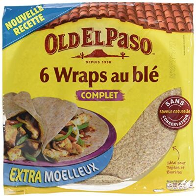 Old El Paso 6 Wrap au Blé Complet 350 g - Publicité Old El Paso 6 Wrap au Blé Complet 350 g - Publicité