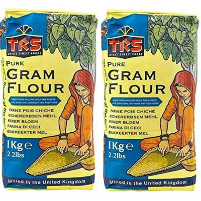TRS 2 x 1 kg de farine de pois chiches Besan Gram pour pakoras, oignons, bhajis - Publicité TRS 2 x 1 kg de farine de pois chiches Besan Gram pour pakoras, oignons, bhajis - Publicité
