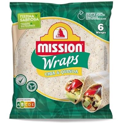 WRAPS QUINOA CHIA X370G, MISSION, LOT DE 3 - Publicité WRAPS QUINOA CHIA X370G, MISSION, LOT DE 3 - Publicité