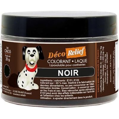 Déco Relief Colorant Soluble Noir 20 g Colorant Professionnel pour Confiserie à base de Chocolat, Pâtisserie - Publicité Déco Relief Colorant Soluble Noir 20 g Colorant Professionnel pour Confiserie à base de Chocolat, Pâtisserie - Publicité