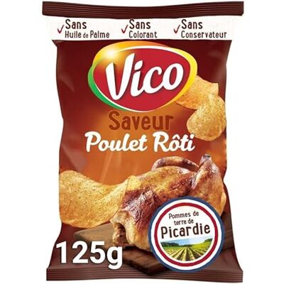 genéric VICO Chips Saveur Poulet Rôti 125G Trois Articles - Publicité genéric VICO Chips Saveur Poulet Rôti 125G Trois Articles - Publicité