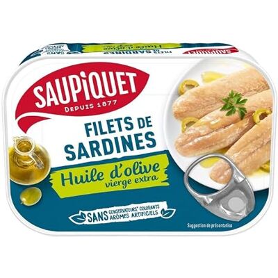 genéric SAUPIQUET Filets Sardines Huile D'Olive Vierge Extra 100G Trois Articles - Publicité genéric SAUPIQUET Filets Sardines Huile D'Olive Vierge Extra 100G Trois Articles - Publicité