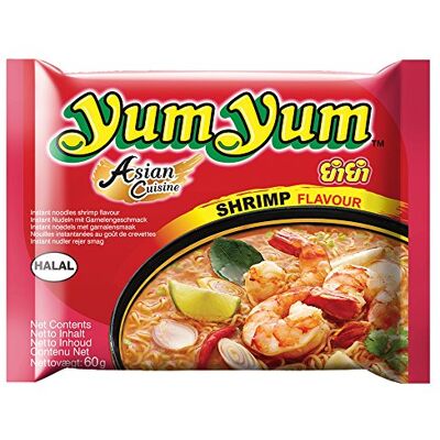 Yum Yum Soupe Nouille Crevette, 60g - Publicité Yum Yum Soupe Nouille Crevette, 60g - Publicité