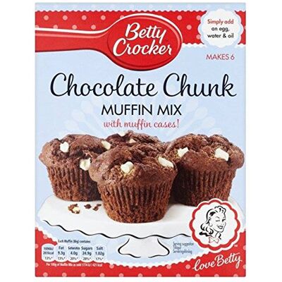 Betty Crocker Muffin Mix Chocolate Chunk 335g - Publicité Betty Crocker Muffin Mix Chocolate Chunk 335g - Publicité