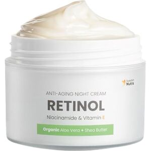 Swedish Nutra Crème nuit anti-âge au rétinol 50 ml Infusée collagène vegan vitamine E niacinamide d'aloe vera bio et beurre karité Hydratant apaisant pour le visage pour une peau - Publicité Swedish Nutra Crème nuit anti-âge au rétinol 50 ml Infusée collagène vegan vitamine E niacinamide d'aloe vera bio et beurre karité Hydratant apaisant pour le visage pour une peau - Publicité
