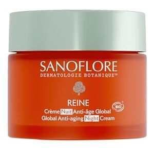 Sanoflore REINE Crème Nuit Anti-âge Global Bio, texture Eau-dans-Huile avec une action pro-régénérante et réparatrice au niveau cellulaire, 50ml - Publicité Sanoflore REINE Crème Nuit Anti-âge Global Bio, texture Eau-dans-Huile avec une action pro-régénérante et réparatrice au niveau cellulaire, 50ml - Publicité