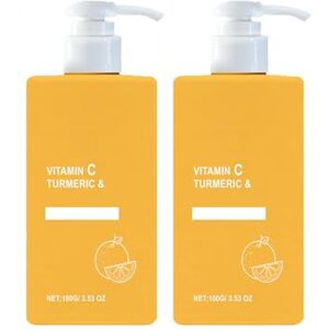 yxcully Lotion hydratante visage et corps à la vitamine C et au curcuma Crème anti-âge raffermissante et éclaircissante pour la peau, élimine les taches brunes, hydrate toute la journée (2pcs) - Publicité yxcully Lotion hydratante visage et corps à la vitamine C et au curcuma Crème anti-âge raffermissante et éclaircissante pour la peau, élimine les taches brunes, hydrate toute la journée (2pcs) - Publicité