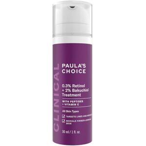 PAULA'S CHOICE CLINICAL 0,3% Retinol & 2% Bakuchiol Traitement Visage Sérum Anti Âge Réduire Rides & les Taches Brunes avec Peptides & Vitamine C Tous Types de Peaux 30 ml - Publicité PAULA'S CHOICE CLINICAL 0,3% Retinol & 2% Bakuchiol Traitement Visage Sérum Anti Âge Réduire Rides & les Taches Brunes avec Peptides & Vitamine C Tous Types de Peaux 30 ml - Publicité
