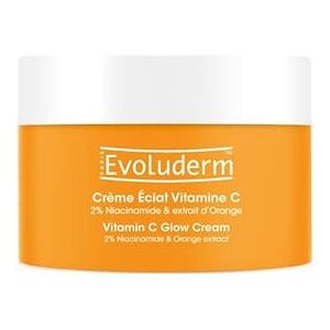 Evoluderm Crème Visage Éclat Vitamine C 50ml 96% d'Ingrédients d'Origine Naturelle 2% Niacinamide & Extrait d'Orange - Publicité Evoluderm Crème Visage Éclat Vitamine C 50ml 96% d'Ingrédients d'Origine Naturelle 2% Niacinamide & Extrait d'Orange - Publicité