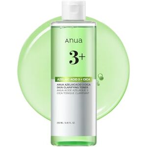 Anua Azelaic Acid 3 CICA Skin Claryfing, tonifiant et transparent, avec acide salicylique et acide azélaïque, sébum & Spot Care, convient aux peaux sensibles, soins de la peau coréenne (250 ml) - Publicité Anua Azelaic Acid 3 CICA Skin Claryfing, tonifiant et transparent, avec acide salicylique et acide azélaïque, sébum & Spot Care, convient aux peaux sensibles, soins de la peau coréenne (250 ml) - Publicité