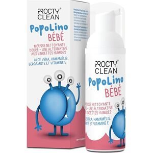 PROCTYCLEAN PopoLino Baby Mousse nettoyante douce au lieu de lingettes humides. Rend les fesses et l'environnement heureux avec aloe vera, hamamelis, begamotte et vitamine E - Publicité PROCTYCLEAN PopoLino Baby Mousse nettoyante douce au lieu de lingettes humides. Rend les fesses et l'environnement heureux avec aloe vera, hamamelis, begamotte et vitamine E - Publicité