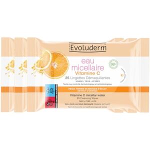 Evoluderm 25 Lingettes Démaquillantes Eau Micellaire Vitamine C 98% d'Ingrédients d'Origine Naturelle Végan Lot de 3 x 25 Lingettes - Publicité Evoluderm 25 Lingettes Démaquillantes Eau Micellaire Vitamine C 98% d'Ingrédients d'Origine Naturelle Végan Lot de 3 x 25 Lingettes - Publicité