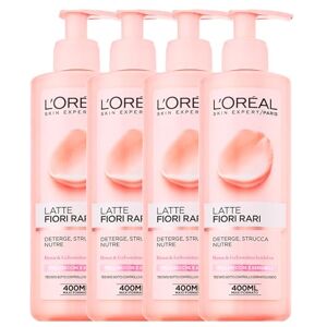 L'Oreal Paris L'Oréal Paris Skin Expert Lait Nettoyant Visage Fleurs Rares pour Peaux Sèches et Sensibles Nettoyant Démaquillant Nourrissant à la Rose et au Jasmin Apaisante Légère et Délicate 4 Flacons de 400ml - Publicité L'Oreal Paris L'Oréal Paris Skin Expert Lait Nettoyant Visage Fleurs Rares pour Peaux Sèches et Sensibles Nettoyant Démaquillant Nourrissant à la Rose et au Jasmin Apaisante Légère et Délicate 4 Flacons de 400ml - Publicité