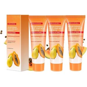 sjfscqr Exfoliant profond blanchissant à la papaye, exfoliant éclaircissant et lissant, gommages exfoliants à la papaye, pour le visage et le corps - Publicité sjfscqr Exfoliant profond blanchissant à la papaye, exfoliant éclaircissant et lissant, gommages exfoliants à la papaye, pour le visage et le corps - Publicité