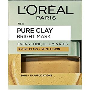 L'Oreal Paris (Bright) 3 Pure Clays and Yuzu Lemon Bright Mask, 50 ml - Publicité L'Oreal Paris (Bright) 3 Pure Clays and Yuzu Lemon Bright Mask, 50 ml - Publicité