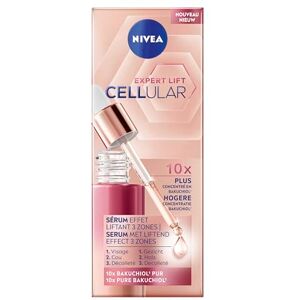 NIVEA Cellular Expert Lift Sérum visage effet liftant 3 zones (1 x 30 ml), Soin visage anti ride concentré en Bakuchiol, pour visage, cou & décolleté - Publicité NIVEA Cellular Expert Lift Sérum visage effet liftant 3 zones (1 x 30 ml), Soin visage anti ride concentré en Bakuchiol, pour visage, cou & décolleté - Publicité