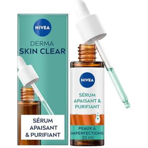 NIVEA Derma Skin Clear Sérum Visage Purifiant et Apaisant — Sérum à l'Acide Hyaluronique, Provitamine B5 & Niacinamide — Soin visage Anti point noir, pour peaux grasses et à imperfections — 30ml - Publicité NIVEA Derma Skin Clear Sérum Visage Purifiant et Apaisant — Sérum à l'Acide Hyaluronique, Provitamine B5 & Niacinamide — Soin visage Anti point noir, pour peaux grasses et à imperfections — 30ml - Publicité