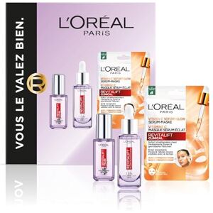 L'Oreal L'Oréal Paris Coffret Cadeau Soin Repulpant Sérum Filler Anti-Rides + Sérum Yeux + Masque Visage Éclat à l'Acide Hyaluronique Pour une Peau Lisse et un Teint Éclatant Tailles Réelles - Publicité L'Oreal L'Oréal Paris Coffret Cadeau Soin Repulpant Sérum Filler Anti-Rides + Sérum Yeux + Masque Visage Éclat à l'Acide Hyaluronique Pour une Peau Lisse et un Teint Éclatant Tailles Réelles - Publicité