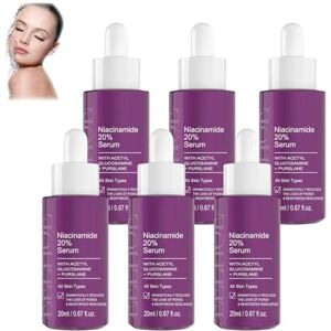 SKZKK Sérum visage à la niacinamide 20% : éclaircissant, raffermissant, hydratant, antirides, unifiant, lissant les ridules, réduisant la pigmentation, soin des pores pour peaux sensibles (6pcs) - Publicité SKZKK Sérum visage à la niacinamide 20% : éclaircissant, raffermissant, hydratant, antirides, unifiant, lissant les ridules, réduisant la pigmentation, soin des pores pour peaux sensibles (6pcs) - Publicité