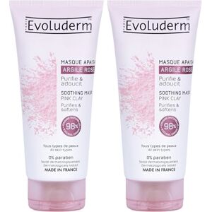 Evoluderm Masque Apaisant à l'Argile Rose 100 ml 98% d'Origine Naturelle Végan Fabrication Française Lot de 2 x 100ml - Publicité Evoluderm Masque Apaisant à l'Argile Rose 100 ml 98% d'Origine Naturelle Végan Fabrication Française Lot de 2 x 100ml - Publicité