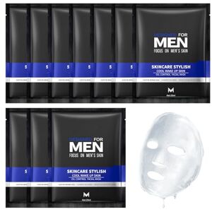Eniyou Lot de 10 masques faciaux pour homme Hydrate et régule la production de sébum Nettoie en profondeur et rafraîchit la peau Convient à tous les types de peau 25 g/chiffon - Publicité Eniyou Lot de 10 masques faciaux pour homme Hydrate et régule la production de sébum Nettoie en profondeur et rafraîchit la peau Convient à tous les types de peau 25 g/chiffon - Publicité