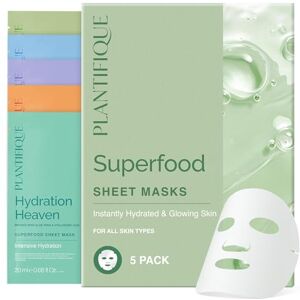 PLANTIFIQUE Box de Masques Faciaux Superfood – Coffret de 5 Masques Visage avec Noix de Coco, Aloe Vera, Vitamine C, Centella & Collagène – Hydratant & Rafraîchissant – Pour Tous Types de Peau - Publicité PLANTIFIQUE Box de Masques Faciaux Superfood – Coffret de 5 Masques Visage avec Noix de Coco, Aloe Vera, Vitamine C, Centella & Collagène – Hydratant & Rafraîchissant – Pour Tous Types de Peau - Publicité