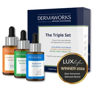 Dermaworks - Set Soin Visage - 3x30ml - Hyaluron - Coffret - Publicité Dermaworks - Set Soin Visage - 3x30ml - Hyaluron - Coffret - Publicité