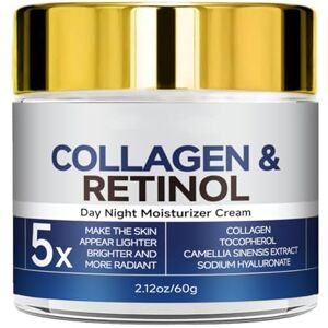 Soelegant Crème au collagène et au rétinol, crème anti-âge pour le visage qui réduit les ridules et les rides, hydratant quotidien pour femmes et hommes, soulève et raffermit la peau, convient à tous les types - Publicité Soelegant Crème au collagène et au rétinol, crème anti-âge pour le visage qui réduit les ridules et les rides, hydratant quotidien pour femmes et hommes, soulève et raffermit la peau, convient à tous les types - Publicité