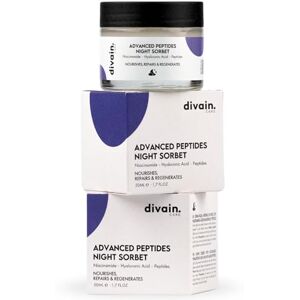 DIVAIN Sorbet de nuit aux peptides avancés 50ml Crème de Nuit Anti-Âge aux Peptides, Niacinamide & Acide Hyaluronique, Effet Raffermissant et Anti-Rides Végane . Care - Publicité DIVAIN Sorbet de nuit aux peptides avancés 50ml Crème de Nuit Anti-Âge aux Peptides, Niacinamide & Acide Hyaluronique, Effet Raffermissant et Anti-Rides Végane . Care - Publicité