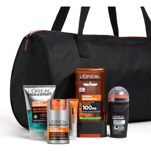 L'Oreal Paris L'Oréal Men Expert Sac Routine Énergétique pour Homme Soins Visage & Yeux Anti-Fatigue Vitamine C, Taurine & Charbon Hydra Energetic 5 Produits - Publicité L'Oreal Paris L'Oréal Men Expert Sac Routine Énergétique pour Homme Soins Visage & Yeux Anti-Fatigue Vitamine C, Taurine & Charbon Hydra Energetic 5 Produits - Publicité