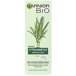 Garnier Bio Soin Hydratant Rééquilibrant Citronnelle Rafraîchissante Peaux Normales à Mixtes 50 ml - Publicité Garnier Bio Soin Hydratant Rééquilibrant Citronnelle Rafraîchissante Peaux Normales à Mixtes 50 ml - Publicité
