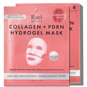 Rael Masque Visage Collagène + PDRN – Skincare Coréenne, PDRN de saumon, collagène et acide hyaluronique, peptides, Masque hydrogel concentré en sérum, Sans parfum & PEGs, Cruelty-Free (4 unités) - Publicité Rael Masque Visage Collagène + PDRN – Skincare Coréenne, PDRN de saumon, collagène et acide hyaluronique, peptides, Masque hydrogel concentré en sérum, Sans parfum & PEGs, Cruelty-Free (4 unités) - Publicité