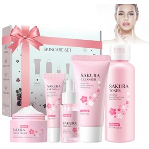 Fengyang ®Ensemble de Soins Visage Kit 5 Pièces (Crème, Sérum, Tonique, Nettoyant, Crème Contour des Yeux) Hydratant & Anti-Âge Idée Cadeau pour Femmes et Adolescentes Fille(5pcs) - Publicité Fengyang ®Ensemble de Soins Visage Kit 5 Pièces (Crème, Sérum, Tonique, Nettoyant, Crème Contour des Yeux) Hydratant & Anti-Âge Idée Cadeau pour Femmes et Adolescentes Fille(5pcs) - Publicité