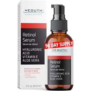 YEOUTH Retinol Serum Visage avec Acide Hyaluronique, Vitamine E et Aloe Vera, Hydratant Sérum Visage Nuit Adapté à Tous les Types de Peau 59ml - Publicité YEOUTH Retinol Serum Visage avec Acide Hyaluronique, Vitamine E et Aloe Vera, Hydratant Sérum Visage Nuit Adapté à Tous les Types de Peau 59ml - Publicité