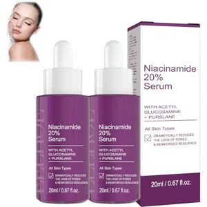 SKZKK Sérum visage à la niacinamide 20% : éclaircissant, raffermissant, hydratant, antirides, unifiant, lissant les ridules, réduisant la pigmentation, soin des pores pour peaux sensibles (2pcs) - Publicité SKZKK Sérum visage à la niacinamide 20% : éclaircissant, raffermissant, hydratant, antirides, unifiant, lissant les ridules, réduisant la pigmentation, soin des pores pour peaux sensibles (2pcs) - Publicité
