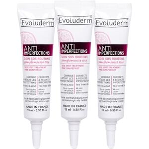 Evoluderm Soin SOS Boutons Anti-Imperfections 15 ml 92% d'Origine Naturelle Végan Fabrication Française Lot de 3 x 15 ml - Publicité Evoluderm Soin SOS Boutons Anti-Imperfections 15 ml 92% d'Origine Naturelle Végan Fabrication Française Lot de 3 x 15 ml - Publicité
