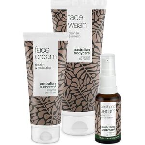 Australian Bodycare Ensemble apaisant anti-rougeurs Nettoyant visage, crème & sérum pour une peau apaisée et calme Formule anti-inflammatoire au panthénol Idéal pour les peaux sensibles et sujettes à l'acné - Publicité Australian Bodycare Ensemble apaisant anti-rougeurs Nettoyant visage, crème & sérum pour une peau apaisée et calme Formule anti-inflammatoire au panthénol Idéal pour les peaux sensibles et sujettes à l'acné - Publicité